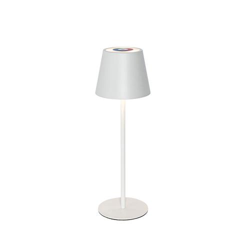 Tafellamp wit incl. LED dimbaar en oplaadbaar RGB IP54 -, Huis en Inrichting, Lampen | Tafellampen, Nieuw, Overige materialen