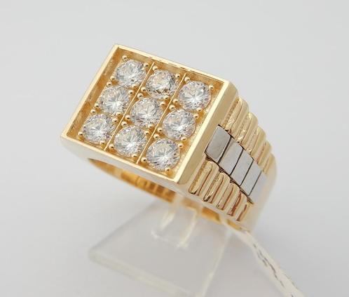Aanbieding: Zware 14 karaat Gouden Rolex Ring Herenring, Sieraden, Tassen en Uiterlijk, Ringen, Heer, Met edelsteen, Goud, 20 of groter