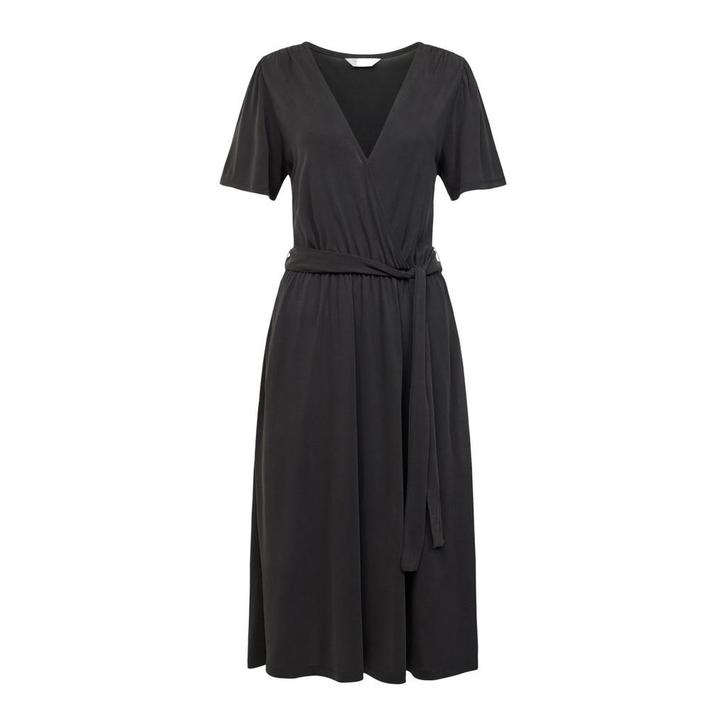Frogbox • knielange jurk in antraciet • 42, Kleding | Dames, Jurken, Zwart, Nieuw, Maat 42/44 (L), Verzenden