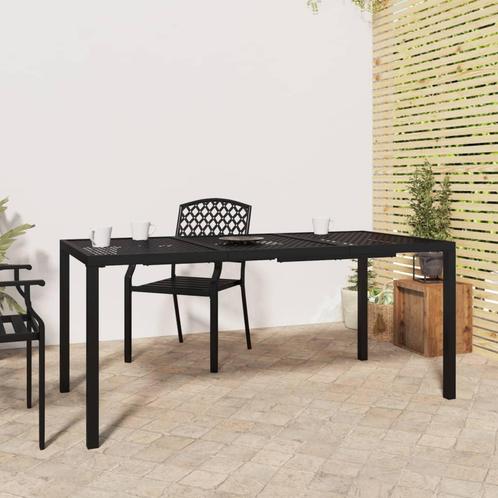 vidaXL Tuintafel 165x80x72 cm staal antracietkleurig, Tuin en Terras, Tuintafels, Nieuw, Metaal, Verzenden