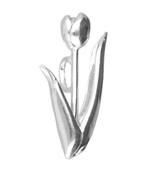 Zilveren Tulp middel 2 ketting hanger, Verzenden, Nieuw