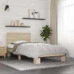 Bewerkt Houten Bedframe 75x190 cm - Tweedekansje - OP=OP!, Bruin, Nieuw, Eenpersoons, 70 cm of minder