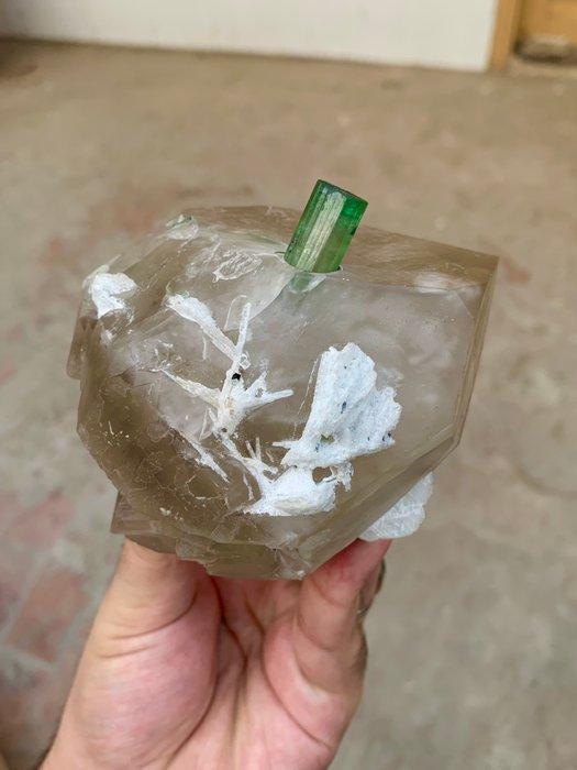 Tourmaline) Exemplaar - Hoogte: 110 mm - Breedte: 100 mm-, Verzamelen, Mineralen en Fossielen