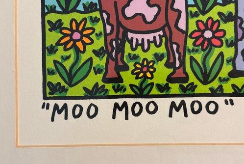 James Rizzi (1950-2011) - Moo, Moo, Moo, Siebdruck, 2000, Antiek en Kunst, Antiek | Overige Antiek