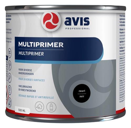 Avis multiprimer 500 ml, zwart, Doe-het-zelf en Verbouw, Verf, Beits en Lak, Nieuw, Verzenden