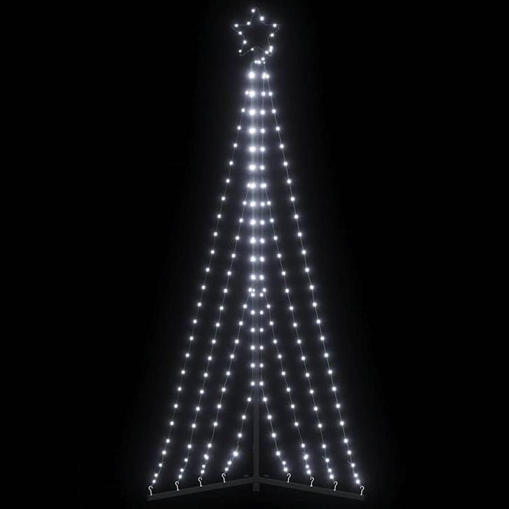 vidaXL LED-kerstboom 339 LEDs koud wit 182 cm, Diversen, Kerst, Nieuw, Verzenden