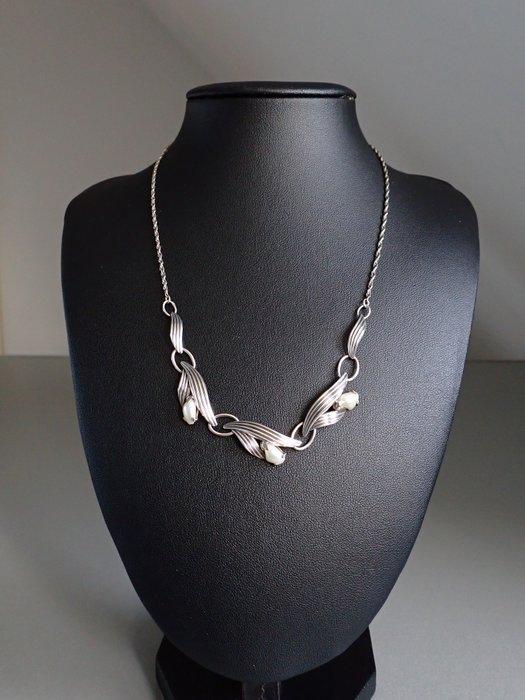 Parel - Zilver - Halsketting - TEKA -Theodor Klotz, Antiek en Kunst, Kunst | Designobjecten