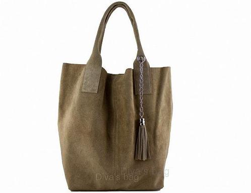Lederen Suede dames schouder tas - extra binnen tasje -, Sieraden, Tassen en Uiterlijk, Tassen | Schoudertassen
