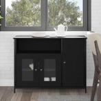 vidaXL Dressoir Zwart eiken 100 x 35 x 75 cm Bewerkt hout, Verzenden, Nieuw, Overige houtsoorten, 100 tot 150 cm