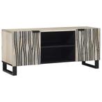 vidaXL TV-kast Wit 105 x 33 x 46 cm massief mangohout, Minder dan 50 cm, Verzenden, Nieuw, Minder dan 100 cm