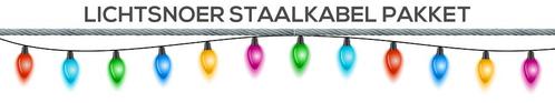 Staalkabel Lightstring Lichtsnoer Pakket voor buiten, Doe-het-zelf en Verbouw, IJzerwaren en Bevestigingsmiddelen, Verzenden