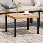 vidaXL Tuinsalontafel 55x55x39,5 cm gepoedercoat staal zwart, Tuin en Terras, Verzenden, Nieuw, Metaal