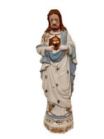 Beeld, Heilig Hart van Jezus - 34 cm - Porselein