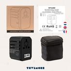 2dekans | TRVLMORE Universele Wereldstekker - USB-C en 4 USB, Ophalen of Verzenden, Zo goed als nieuw