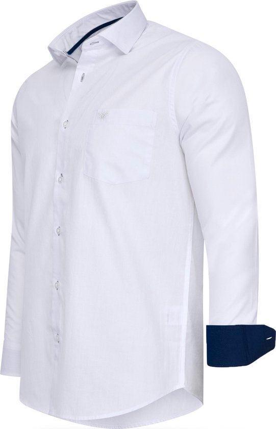 2dekans | Cappuccino Italia - XL - Overhemd - Wit, Kleding | Heren, Overhemden, Wit, Zo goed als nieuw, Ophalen of Verzenden