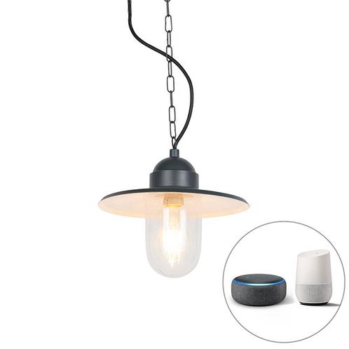 Smart buiten hanglamp antraciet IP44 incl. Wifi ST64 -, Huis en Inrichting, Lampen | Hanglampen