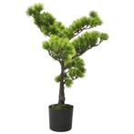 Kunstplant met pot pinus bonsai 60 cm groen