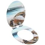 vidaXL Toiletbril met soft-close deksel schelp MDF, Doe-het-zelf en Verbouw, Sanitair, Verzenden, Nieuw