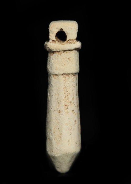 Oude Egypte, late periode Faience Papyrus sceptre (Wadj), Antiek en Kunst, Antiek | Overige Antiek