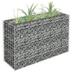 vidaXL Gabion plantenbak verhoogd 90x30x60 cm gegalvaniseerd, Tuin en Terras, Bloembakken en Plantenbakken, Verzenden, Nieuw, Metaal