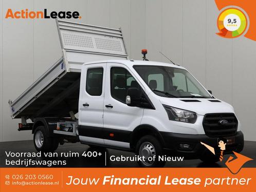 Ford Transit Dubbel cabine L5 H1 2023 Diesel Handgeschakeld, Auto's, Ford, Lease, Zwart, Handgeschakeld, Financial lease, BTW verrekenbaar