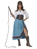 Cowgirl Jurk Blauw Lang, Ophalen of Verzenden, Nieuw