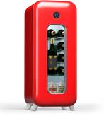 Wijnkoelkast 15 Flessen Rood met Verlichting en Display, Zonder vriesvak, Minder dan 85 cm, 60 cm of meer, Nieuw