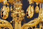 Design kroonluchter CRYSTAL XL 80cm goud 15-armige, Huis en Inrichting, Lampen | Hanglampen, Ophalen of Verzenden, Nieuw