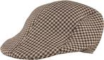 Roaring Twenties Platte Pet Beige Geruit, Ophalen of Verzenden, Nieuw