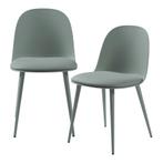 [en.casa] Eetkamerstoel set van 2 Kangasala 81x45x52 cm grij, Verzenden, Nieuw