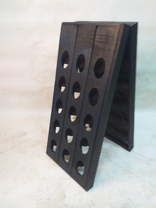 Wijnrek - Hout - Wijnrek 30x fles hout, Antiek en Kunst, Curiosa en Brocante