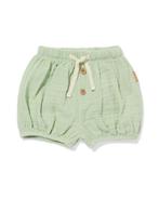 HEMA Newborn korte broek mousseline groen, Verzenden, Nieuw