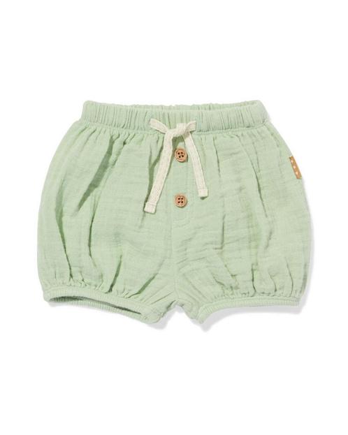 HEMA Newborn korte broek mousseline groen, Kinderen en Baby's, Babykleding | Overige, Nieuw, Verzenden