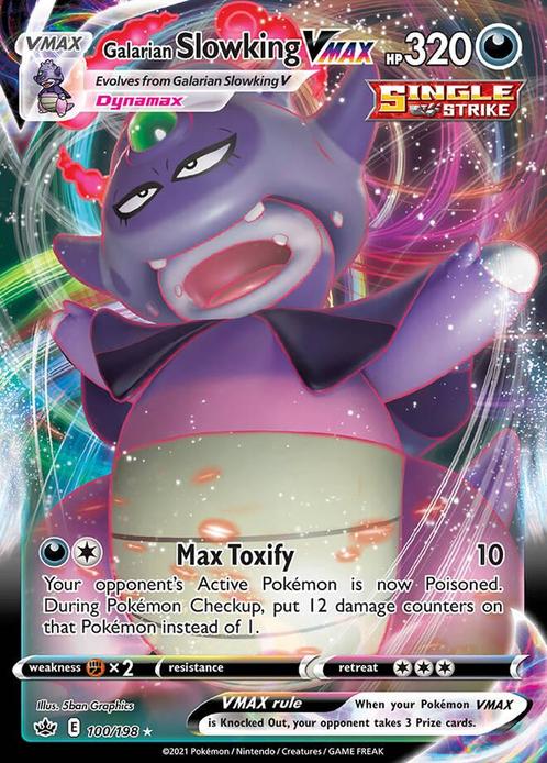 Galarian Slowking VMAX 100/198 Chilling Reign, Hobby en Vrije tijd, Verzamelkaartspellen | Pokémon, Losse kaart, Nieuw, Foil, Ophalen of Verzenden