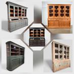 Buffetkast vitrinekast grutterskast teak hout | Herfstactie, Teakhout, Ophalen of Verzenden, Zo goed als nieuw, Met klep(pen)