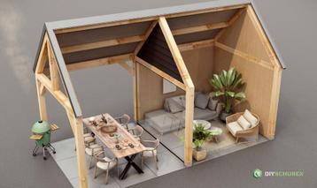 Zelf uw Douglas Overkapping, Tuinhuis, Veldschuur, bouwen! beschikbaar voor biedingen