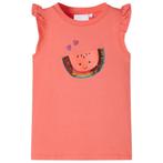 vidaXL Kindershirt met ruches aan de mouwen 128, Verzenden, Nieuw