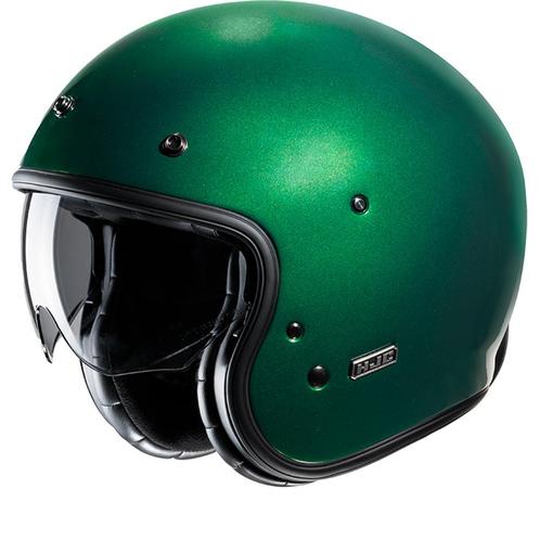 HJC V31 Groen Diepgroen Jethelm, Motoren, Kleding | Motorhelmen, Jethelm, Heren, XXL, Nieuw met kaartje, HJC, Verzenden