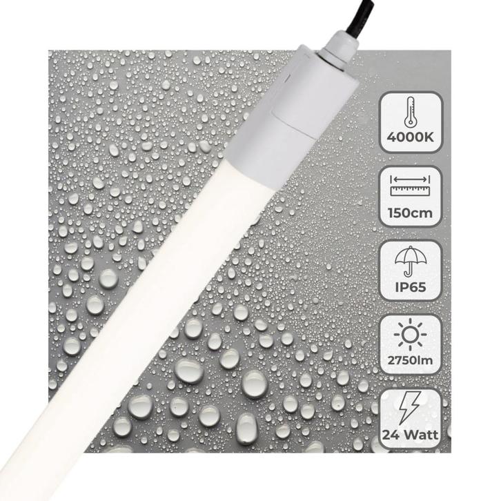 LED TL Armatuur 150cm 2750 lumen - 24W - Koelwit 4000K - IP6, Huis en Inrichting, Lampen | Overige, Nieuw, Verzenden