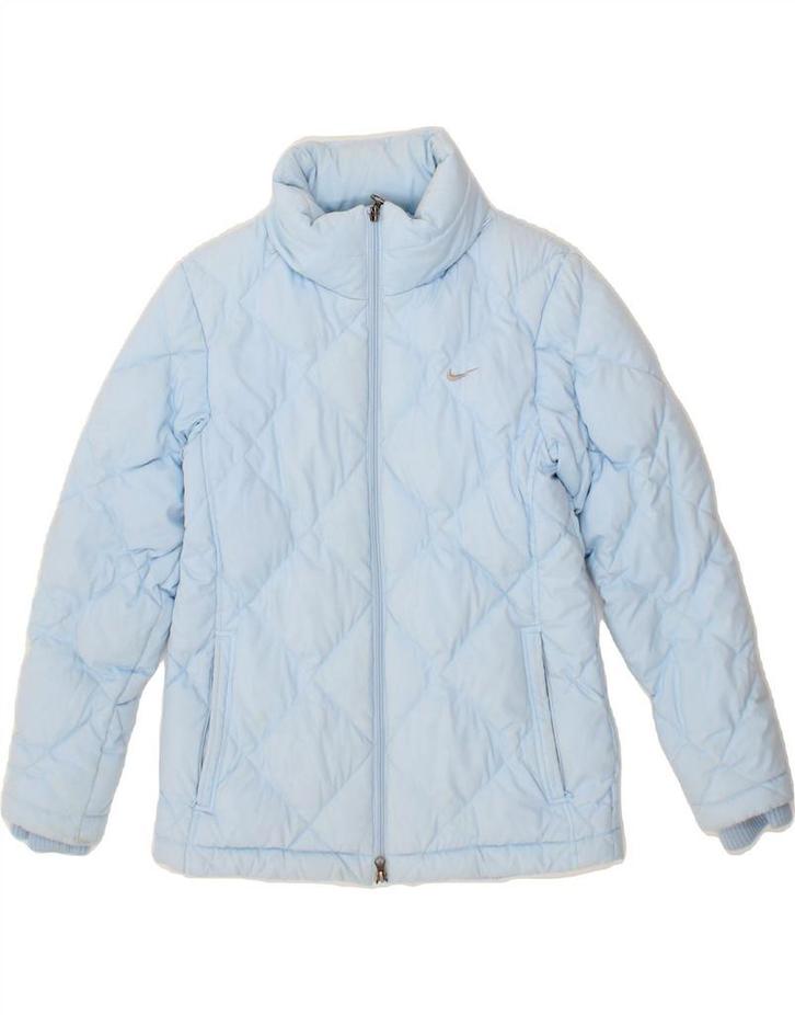 NIKE Womens Hooded Padded Jacket UK 8/10 Small Blue, Kleding | Dames, Jassen | Winter, Verzenden