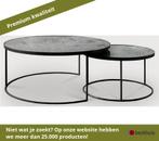 Ethnicraft Nesting Indoor salontafel 92x92x41 cm - Duidelijk, Ophalen of Verzenden, Nieuw, Overige materialen