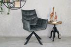 Eetkamerstoel Stan groen velvet stof, 360 draaibaar!, Nieuw, Vijf, Zes of meer stoelen, Modern, Stof