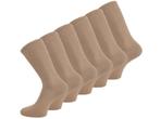 6 paar Katoenen damessokken - Naadloze sokken - Cappuccino, Verzenden, Nieuw