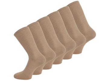 6 paar Katoenen damessokken - Naadloze sokken - Cappuccino beschikbaar voor biedingen