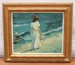 Spaanse school (XX) - Paseando por la playa, Antiek en Kunst