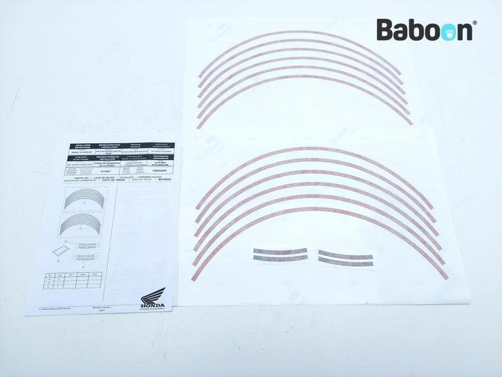 Sticker Honda CB 1000 R 2008-2016 (CB1000R) Wheel Striping, Motoren, Onderdelen | Honda, Gebruikt, Verzenden