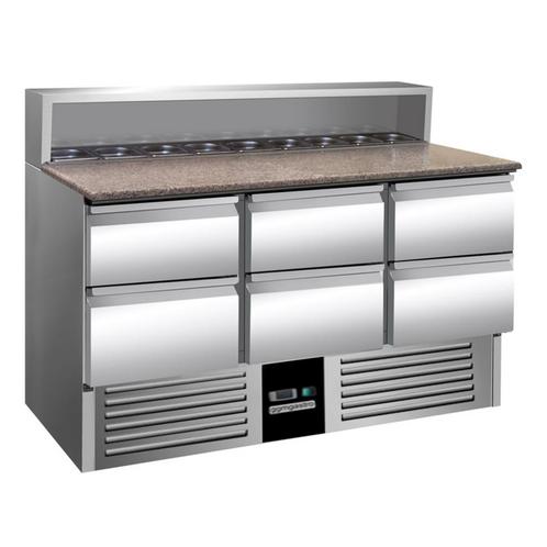 GGM Gastro | Saladette PREMIUM - 1368mm - 6 laden - met |, Zakelijke goederen, Horeca | Meubilair en Inrichting, Nieuw in verpakking