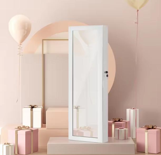 Sieradenkast met Spiegel – Wandmodel met Slot, Huis en Inrichting, Kasten | Overige, Nieuw, Verzenden