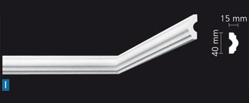 Nomastyl Kaderlijst I (40 x 15 mm), lengte 2 m, Doe-het-zelf en Verbouw, Plinten en Afwerking, Nieuw, Ophalen of Verzenden