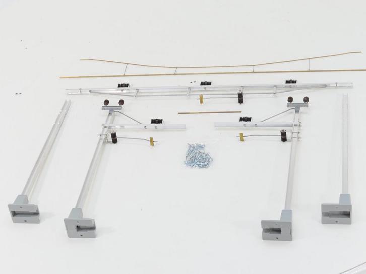 LGB AZB Bovenleiding set. 2x Oberleitungsmast & Fahrdraht..., Hobby en Vrije tijd, Modeltreinen | Overige schalen, Rails, Gebruikt